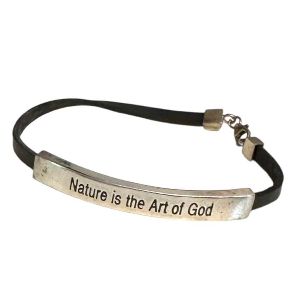 Dante --Inspirational  Bracelet Sterling Silver 925 "Nature is the Art of God "